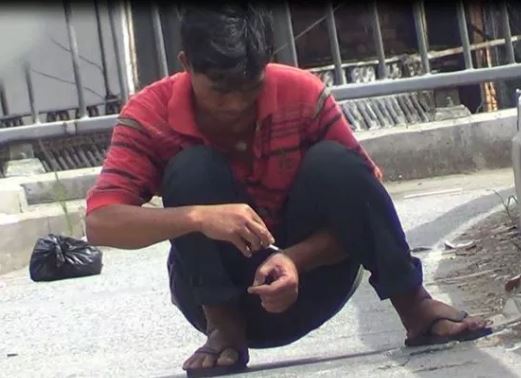 Tiêm chích ma túy công khai trên đường phố